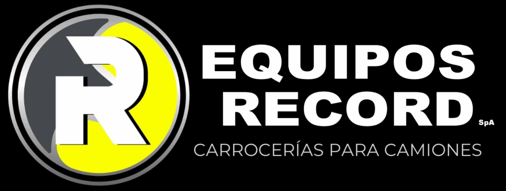 La imagen muestra un logo de equiposrecord.cl y también de carroceriasparacmiones.cl