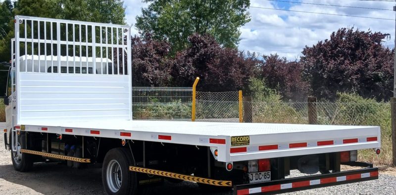 la imagen muestra una carrocería para camiones hecha por Carroceriasparacamiones.cl y equiposrecord.cl en la ciudad de San Carlos y Chillán